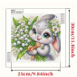 Preview: Diamond Painting Hase mit Maiglöckckenstrauss